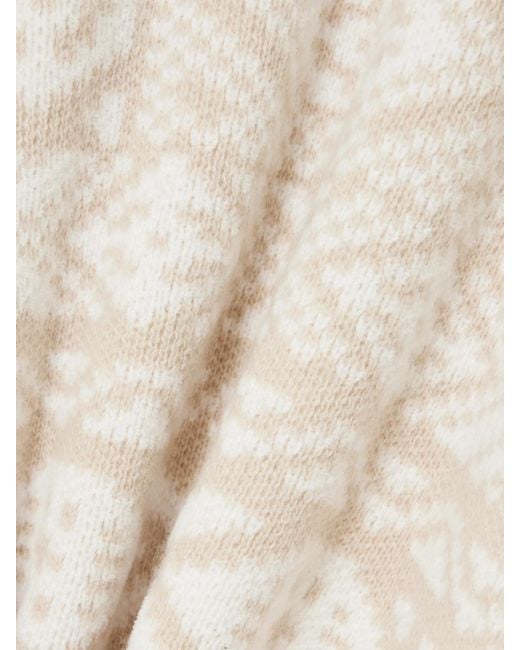Bogner Natural Nadin Fair Isle Appliquéd Wool-Jacquard Turtleneck Sweater