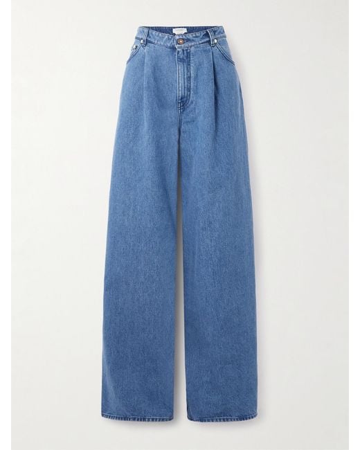 Gabriela Hearst Blue Brenn High-Rise Wide-Leg Recycled Jeans
