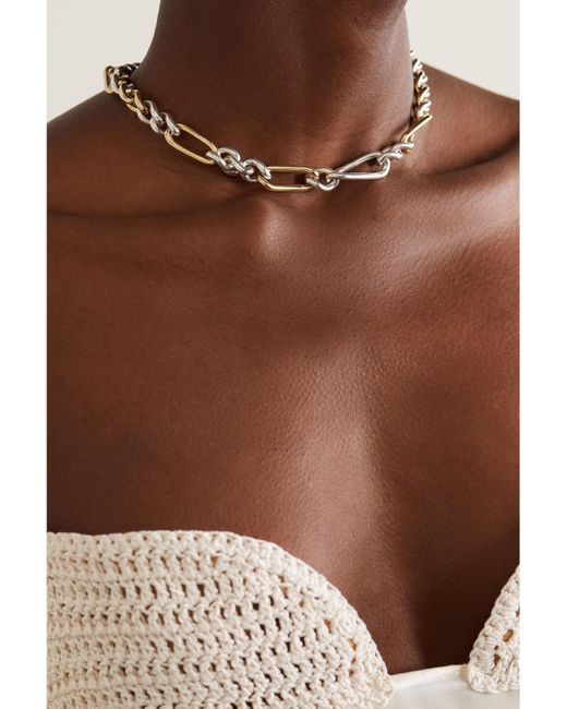 MAOR Natural 18-Karat And Sterling Choker
