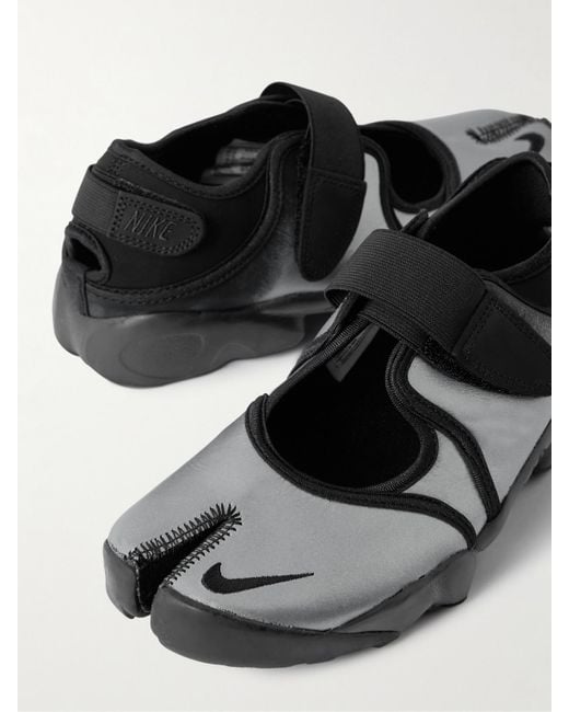 Baskets À Bouts Fendus En Cuir Métallisé Air Rift Nike en coloris Black