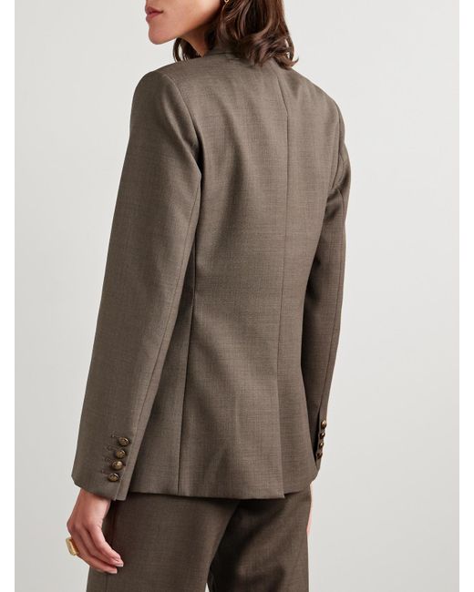 Nili Lotan Brown Nelson Wool-Twill Jacket