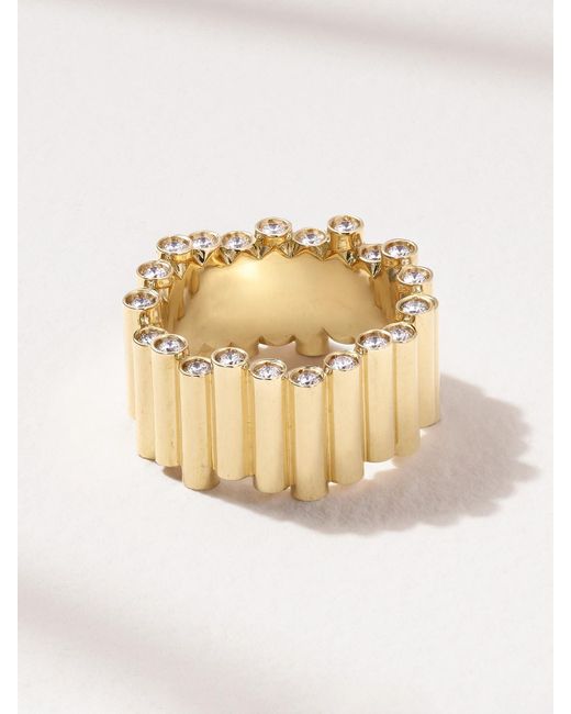 Viltier Metallic Edge Large Ring Aus 18 Karat Mit Diamanten