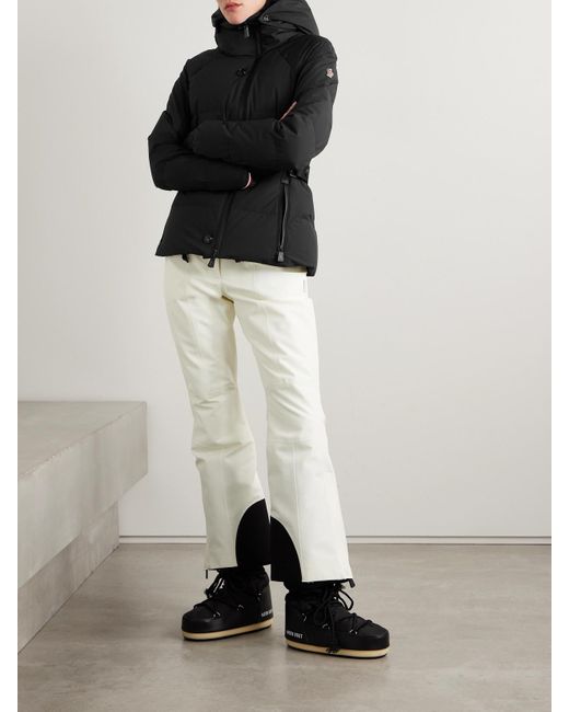 Moncler Black Guyane Hooded Quilted Down Ski Jacket