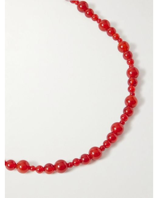 Jennifer Behr Red Veda Kette Aus Karneol Mit Goldfarbenen Details