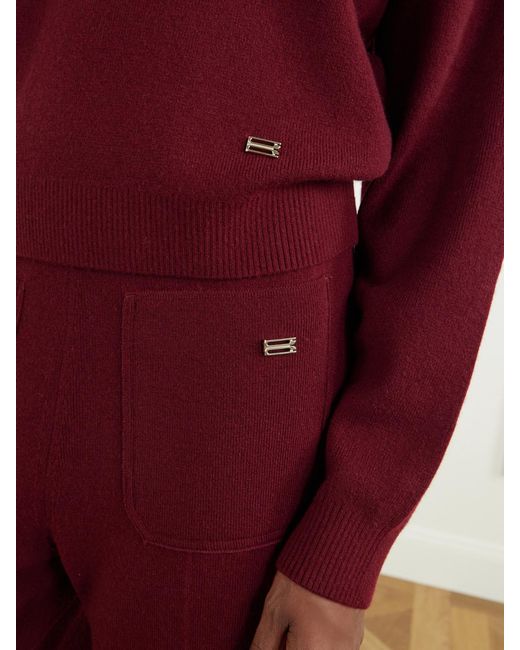Victoria Beckham Red Lana Ribbed Wool And Cashmere-Blend Sweater
