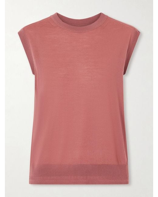 Another Tomorrow Pink Wool Tank