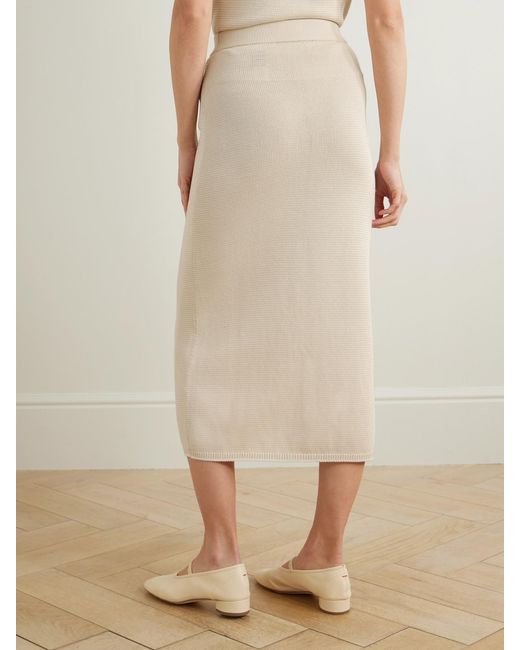 Joseph Natural Cotton Midi Skirt
