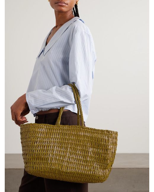 Dragon Diffusion Natural Terrafino Woven Leather Tote