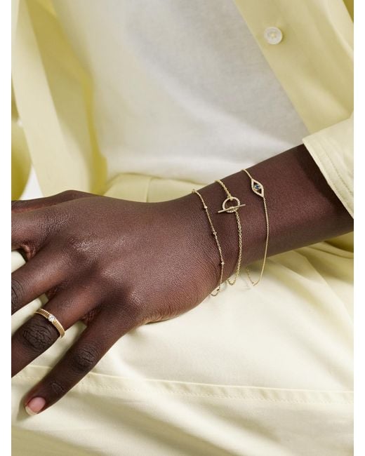 STONE AND STRAND Natural Armband Aus 14 Karat Mit Diamanten