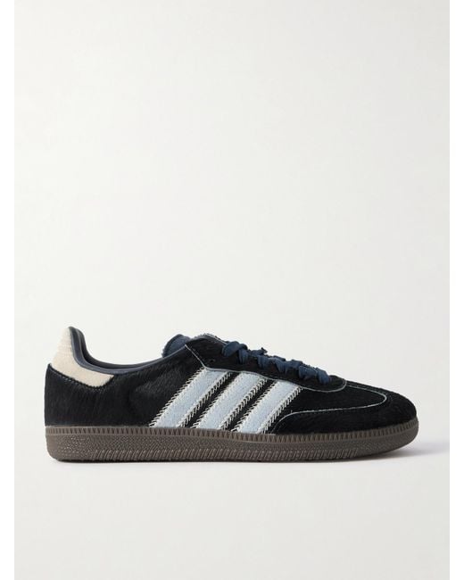 adidas Originals Women's Black Samba Og Suede-Trimmed Calf Hair