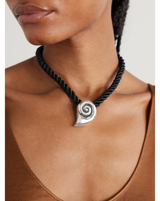 Sophie Buhai Metallic Nautilus And Rope Necklace