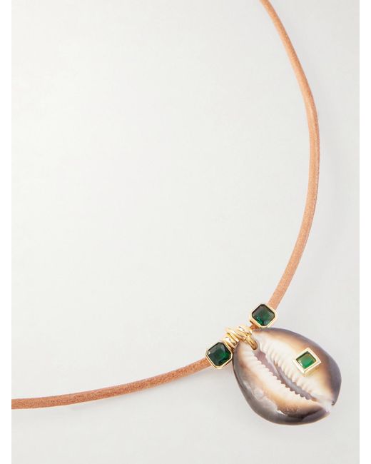 Joolz by Martha Calvo Natural Raya Suede Beaded Necklace