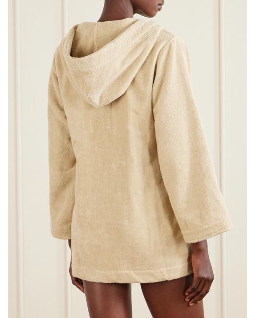 Lisa Marie Fernandez Natural Hooded Cotton-Terry Tunic