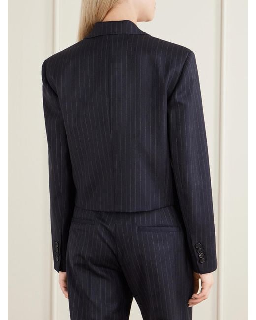 Nili Lotan Blue Swan Striped Wool-Blend Blazer