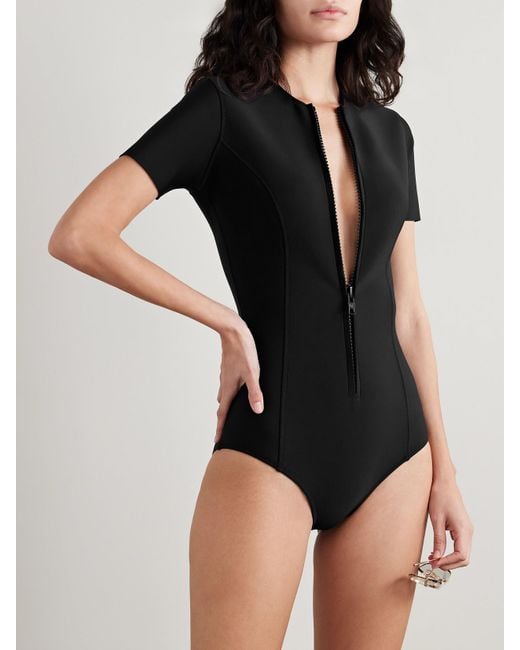 Lisa Marie Fernandez Black Farrah Neoprene Swimsuit