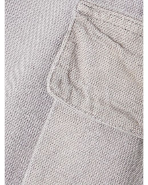 Our Legacy Gray Peak Cargohose Mit Geradem Bein Aus Canvas Aus Einer Baumwoll-Hanfmischung