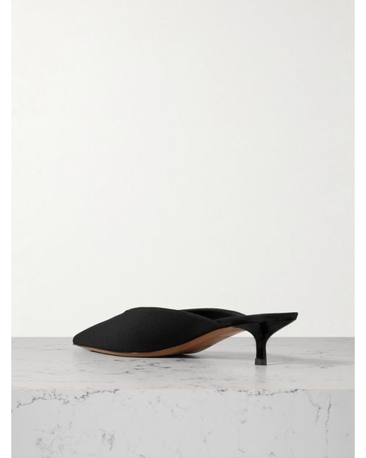 Neous White Matar Mules Aus Satin