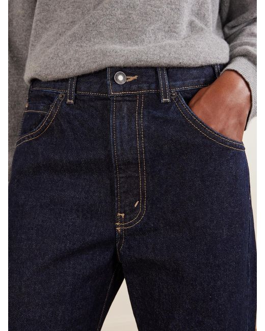 Nili Lotan Blue Joan High-Rise Straight-Leg Jeans