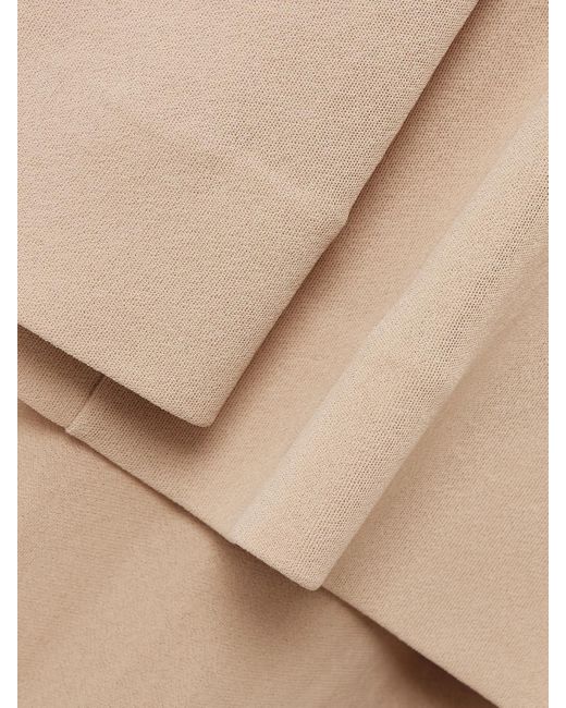 Jil Sander Natural Layered Crepe Maxi Dress