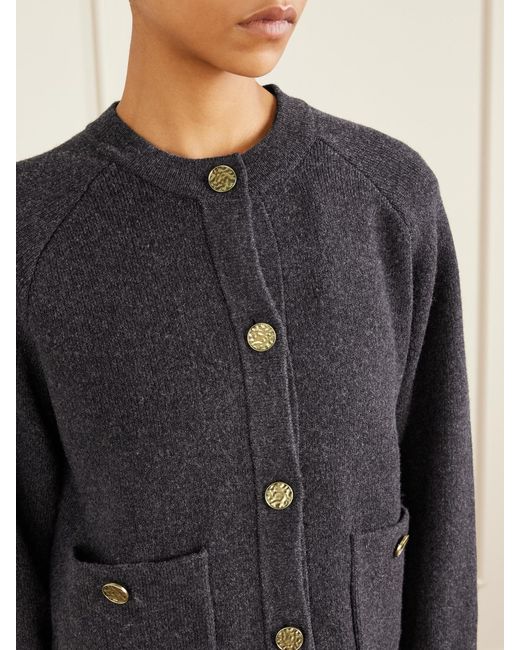 Totême  Blue Wool-Blend Cardigan