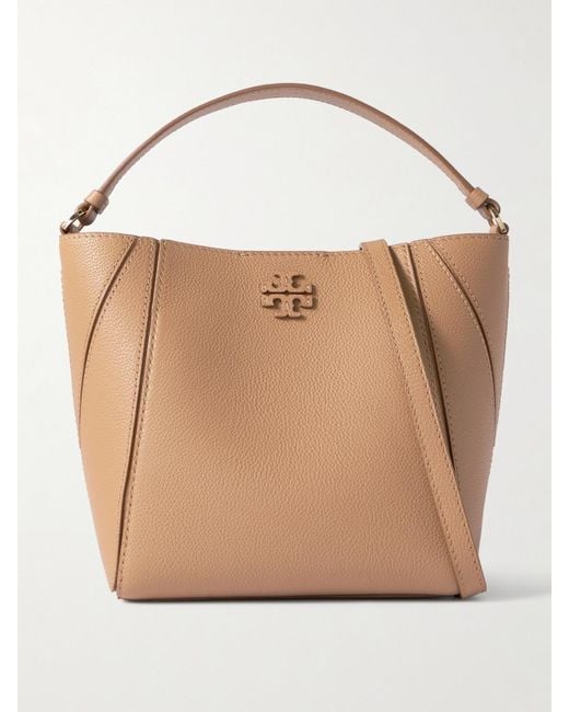 Tory Burch Natural Mcgraw Kleine Schultertasche Aus Strukturiertem Leder