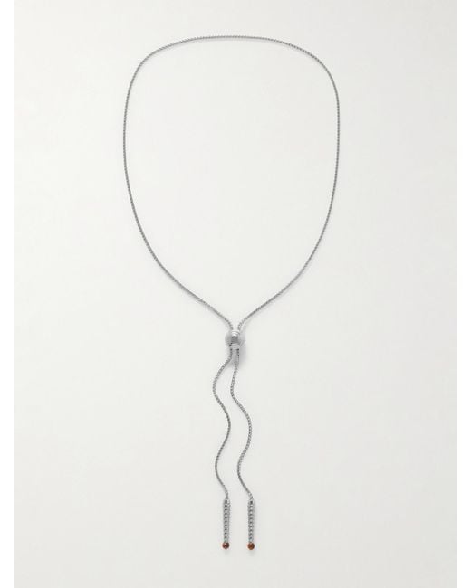 Jacques Marie Mage White Erin Wasson-Plated Tigers Eye Necklace