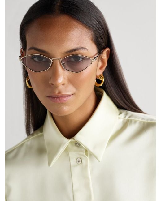Miu Miu Metallic Hexagon-Frame-Tone Sunglasses