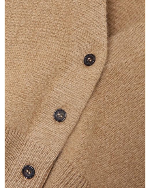 LeKasha Natural Sydney Cropped Organic Cashmere Cardigan