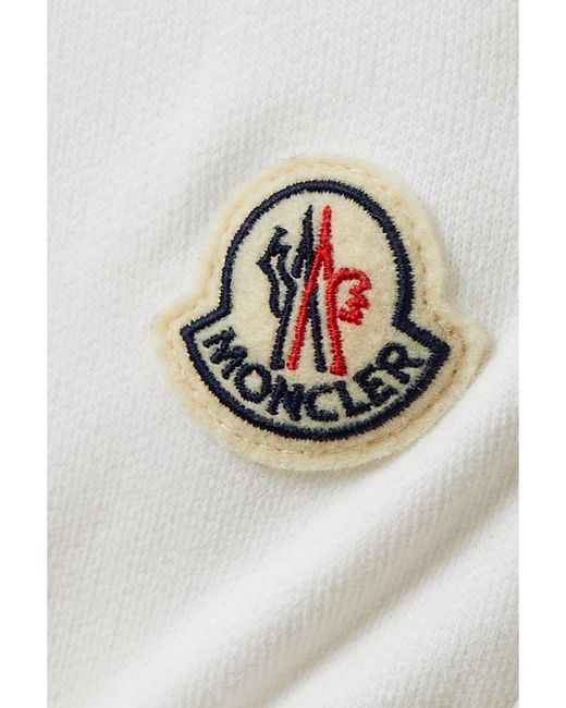 Moncler White Tapered Cotton-Jersey Track Pants