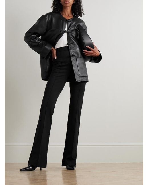 Rohe Black Oversized-Jacke Aus Leder