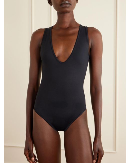 Loulou de Saison Black Gianna U-Neck One-Piece