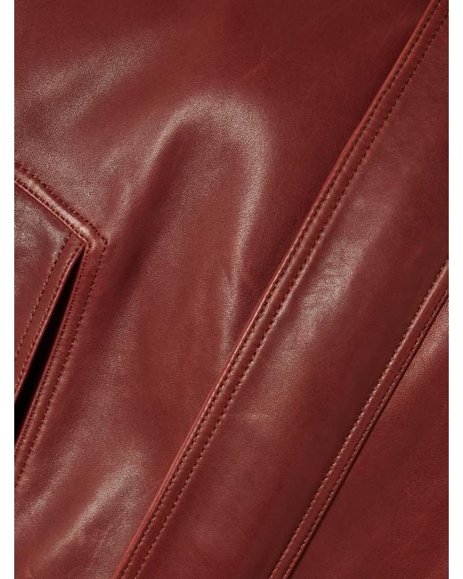 Nour Hammour Red Dalma Bomberjacke Aus Leder