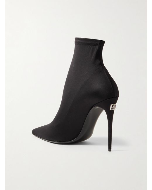 Dolce & Gabbana Black Sock Boots Aus Stretch-Jersey
