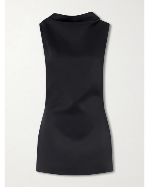 Khaite Black Astor Crepe Mini Dress