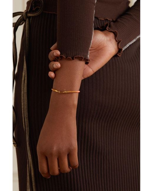 Ole Lynggaard Copenhagen Metallic Life Armband Aus Kordel Mit Details Aus 18 Karat