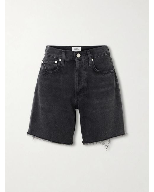 Citizens of Humanity Blue Marlow Frayed Denim Shorts