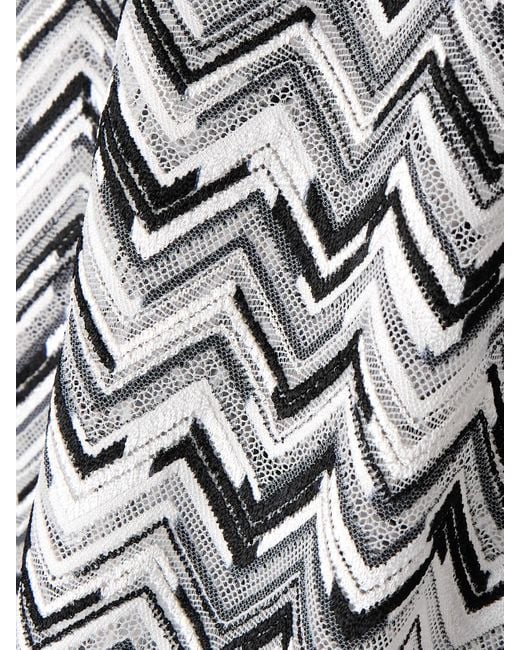 Missoni White Belted Striped Crochet-Knit Robe