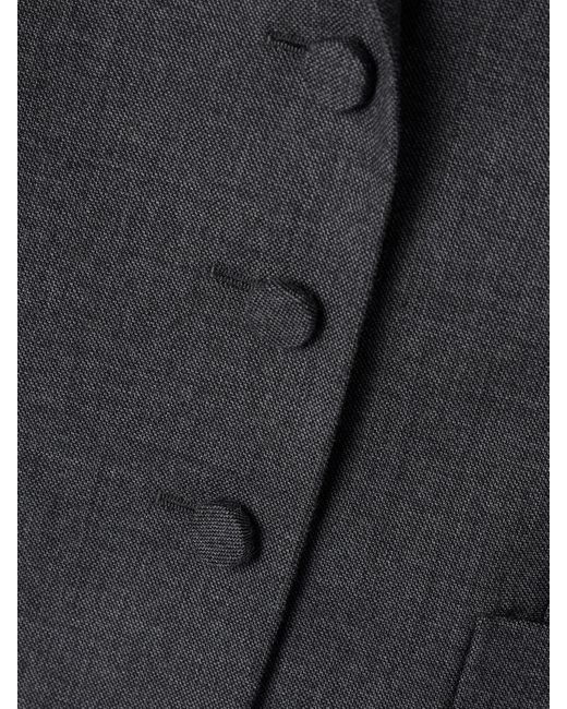 Gucci Black Blazer Aus Grain De Poudre Aus Wolle