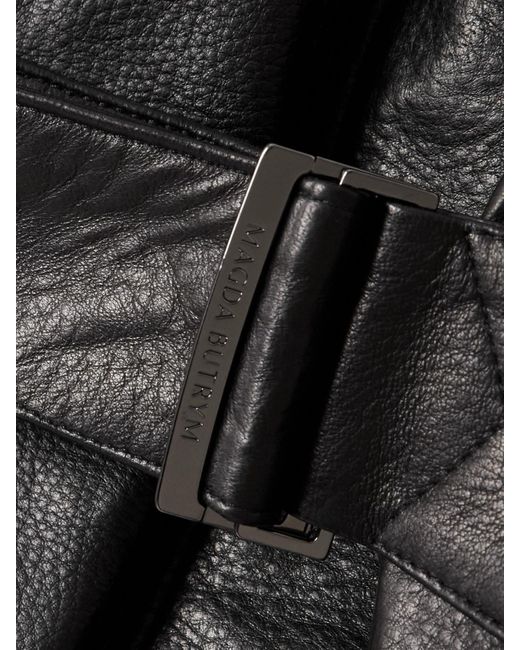 Magda Butrym Black Belted Leather Jacket