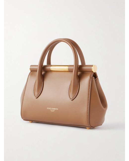 Dolce & Gabbana Brown Marlene Day Mini Tote Aus Leder