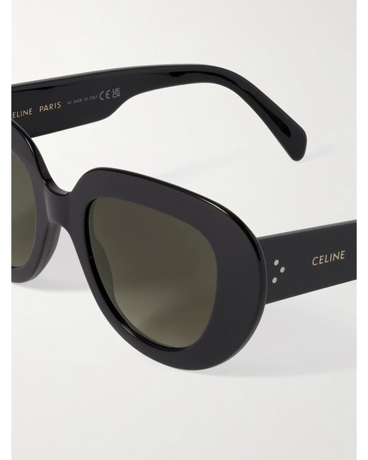 Céline Black Oversized Butterfly-Frame Acetate Sunglasses