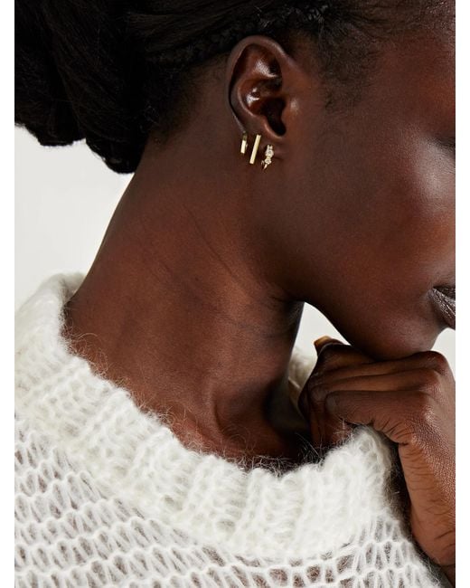 Jennifer Meyer Natural 18-Karat Diamond Earrings