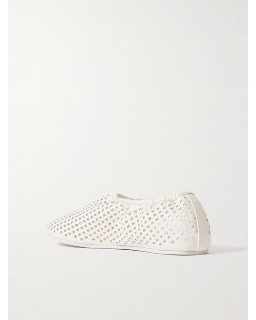 St. Agni Natural Perforated Leather Ballet Flats