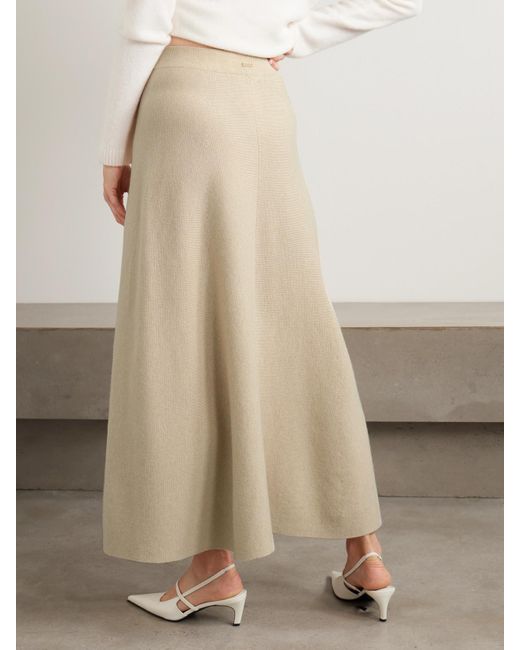 Max Mara Natural Giberna Maxirock Aus Einer Woll-Kaschmirmischung