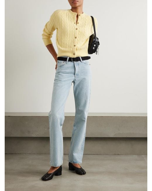 Agolde Blue Kelly High-Rise Straight-Leg Jeans