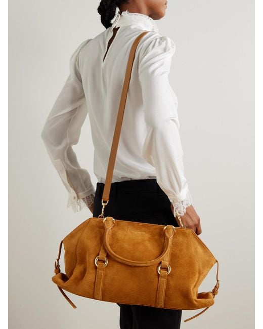 Sac Porté Épaule En Daim Farringdon Medium Alexander McQueen en coloris Brown