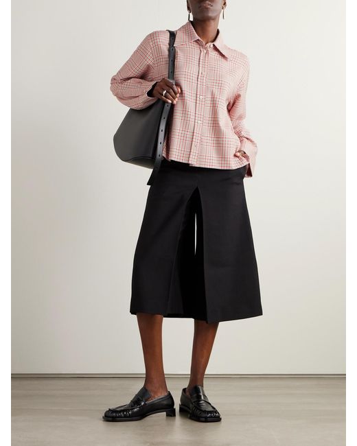 Jil Sander Pink Checked Cotton And Wool-Blend Shirt