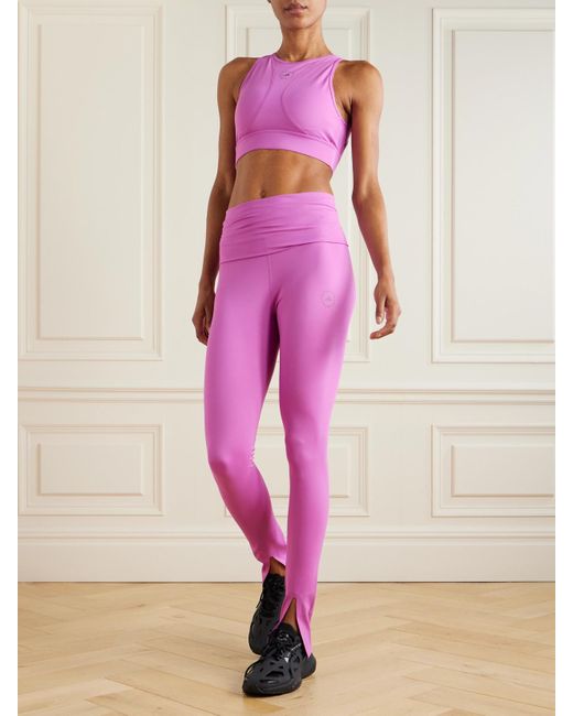 Adidas By Stella McCartney Pink Truestrength Leggings Aus Recyceltem Stretch-Material