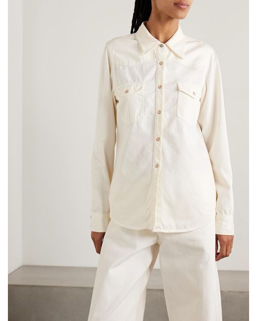 Nili Lotan Natural Travis Denim Shirt