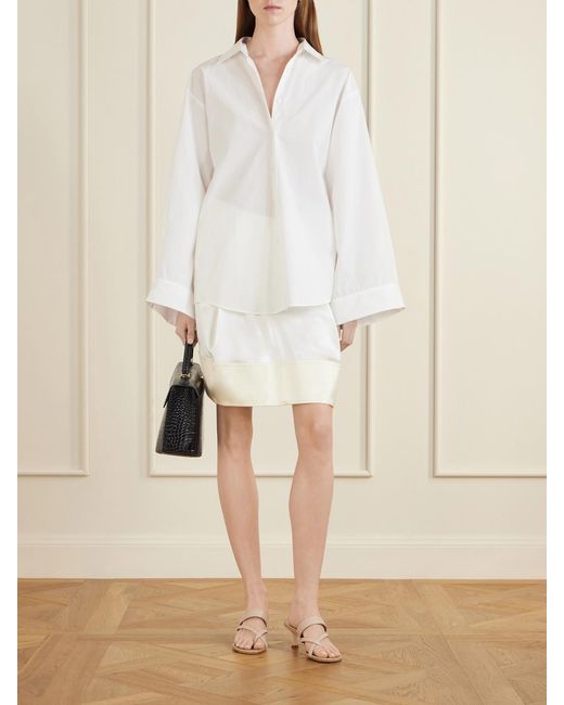 Totême Natural Satin Mini Skirt